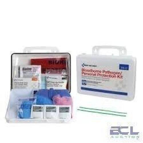DESCRIPTION: (1) BLOODBORNE PATHOGEN KIT BRAND/MODEL: FIRST AID ONLY #48ZE48 RETAIL$: $178.16 EA QTY: 1