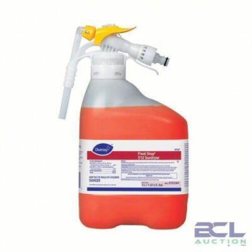 DESCRIPTION: (6) FINAL STEP SANITIZER BRAND/MODEL: DIVERSEY 512 SIZE: 1.5L RETAIL$: $63.30 EA QTY: 6