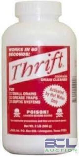 DESCRIPTION: (6) DRAIN CLEANER, ODORLESS BRAND/MODEL: THRIFT SIZE: 2 LBS RETAIL$: $40.00 EA QTY: 6