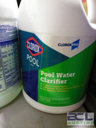 DESCRIPTION: (2) POOL WATER CLARIFIER BRAND/MODEL: CLOROX POOL AND SPA SIZE: 1 GALLON RETAIL$: $16.98 EA QTY: 2