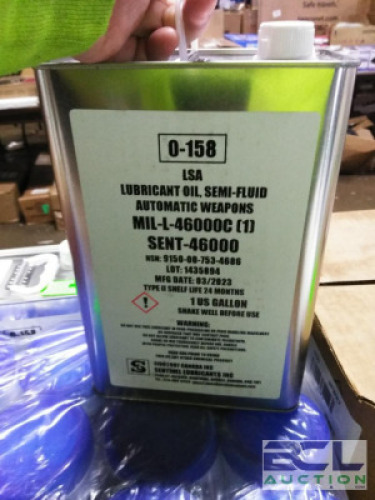 DESCRIPTION: (2) AUTOMATIC WEAPON LUBRICANT BRAND/MODEL: SENTINEL LUBRICANTS #MIL-L-460000C SIZE: 1 GALLON RETAIL$: $152.00 EA QTY: 2
