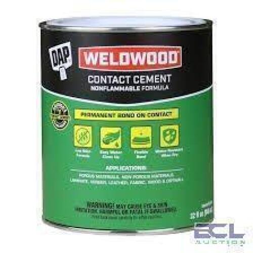 DESCRIPTION: (6) CONTACT CEMENT BRAND/MODEL: WELDWOOD #25332 SIZE: 32 OZ RETAIL$: $26.38 EA QTY: 6