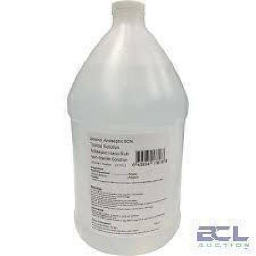 DESCRIPTION: (2) ALCOHOL ANTISEPTIC BRAND/MODEL: TOPICAL SOLUTION HAND RUB INFORMATION: 80% SIZE: 1 GALLON RETAIL$: $40.00 EA QTY: 2