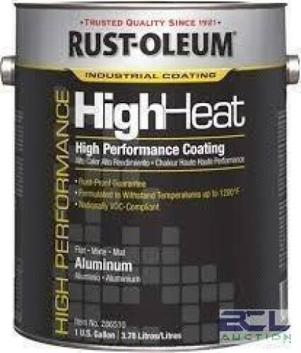 DESCRIPTION: (1) HIGH HEAT COATING BRAND/MODEL: RUST-OLEUM INFORMATION: ALUMINUM MAT SIZE: 1 GALLON RETAIL$: $125.00 EA QTY: 1