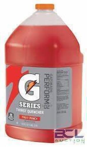 DESCRIPTION: (2) SPORTS DRINK MIX, LIQUID CONCENTRATE BRAND/MODEL: GATORADE #2AF76 INFORMATION: FRUIT PUNCH SIZE: 1 GALLON RETAIL$: $17.17 EA QTY: 2