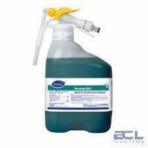 DESCRIPTION: (2) NEUTRAL DISINFECTANT CLEANER CONCENTRATE BRAND/MODEL: DIVERSEY #10C404 INFORMATION: MORNING MIST SIZE: 5 L RETAIL$: $66.54 EA QTY: 2
