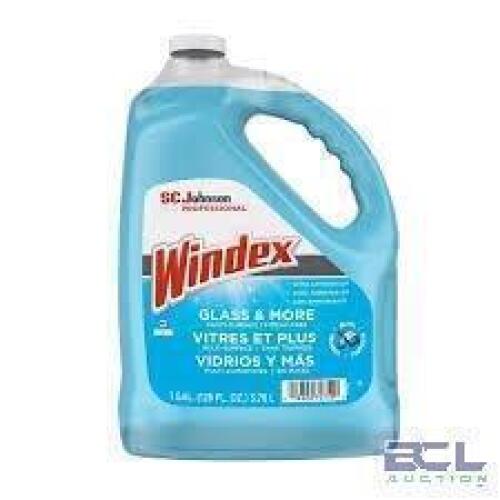 DESCRIPTION: (2) GLASS AND MORE CLEANER BRAND/MODEL: WINDEX SIZE: 1 GALLON RETAIL$: $16.65 EA QTY: 2
