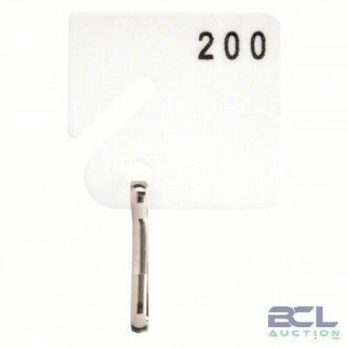 DESCRIPTION: (2) BAGS OF (80) KEY TAGS BRAND/MODEL: PRODUCT NUMBER #33J878 INFORMATION: WHITE, RECTANGLE SIZE: 1 5/8 IN HT, 1 1/2 IN WD RETAIL$: $11.3