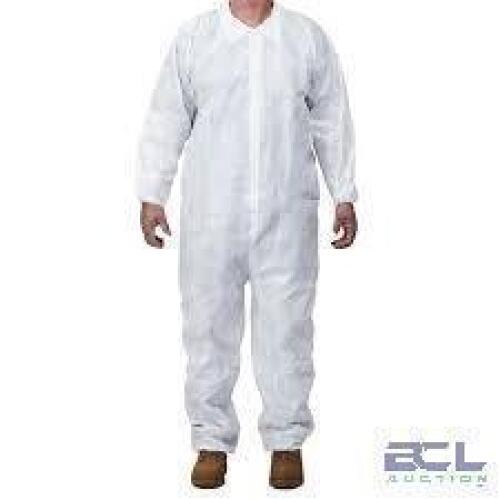 DESCRIPTION: (1) CASE OF (25) DISPOSABLE COVERALLS BRAND/MODEL: ULINE INFORMATION: WHITE SIZE: 2XL RETAIL$: $130.00 EA QTY: 1