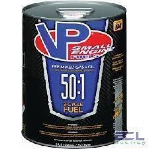 DESCRIPTION: (1) PRE-MIXED GAS AND OIL BRAND/MODEL: VP SMALL ENGINE FUELS INFORMATION: 50:1 SIZE: 5 GALLON RETAIL$: $168.04 EA QTY: 1