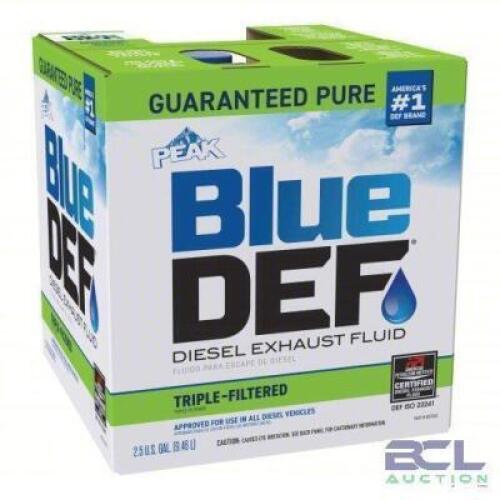 DESCRIPTION: (2) DIESEL EXHAUST FLUID BRAND/MODEL: PEAK #48RH22 SIZE: 2.5 GAL RETAIL$: $18.63 EA QTY: 2
