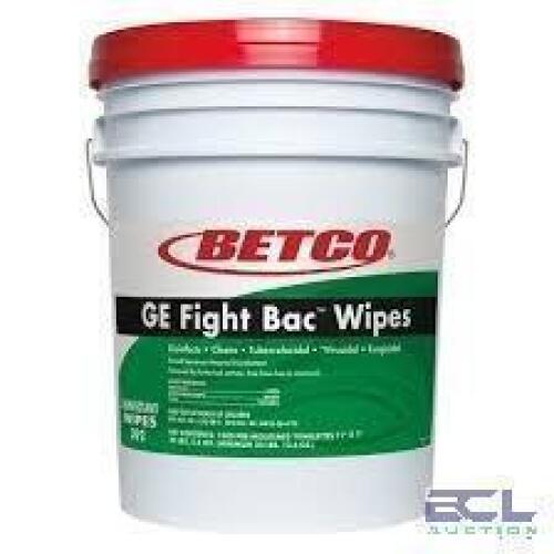DESCRIPTION: (1) GE FIGHT BAC WIPES BRAND/MODEL: BETCO SIZE: 5 GALLON RETAIL$: $177.99 EA QTY: 1