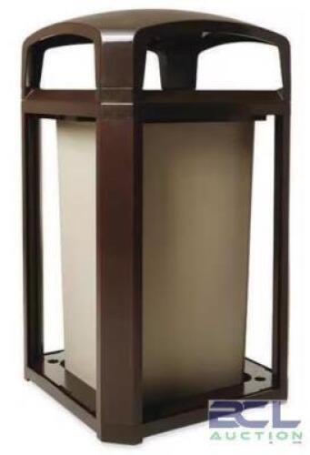 DESCRIPTION: (1) SQUARE TRASH CAN RETAIL$: $807.52 SIZE: 50 GALLON, 26" X 26" X 46 1/2" QTY: 1