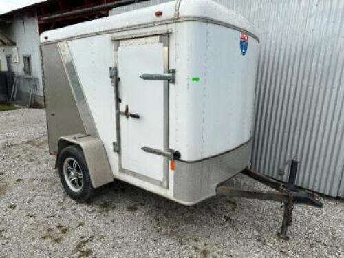 2015 INTERSTATE MFG MODEL SI50SAFS 5' ENCLOSED TRAILER.