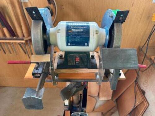 RIKON 8" DOUBLE END BENCH GRINDER.