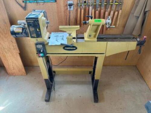 POWERMATIC PM2014 1 HP LATHE WITH STAND.