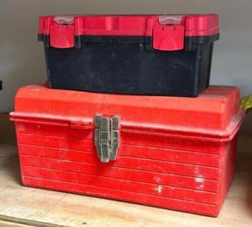 (2) - TOOL BOX WITH MISC. HARDWARE AND CONTENTS
