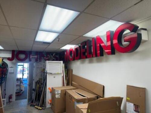 "BIG JOHN REMODELING" / THREE PC. STORE FRONT SIGN