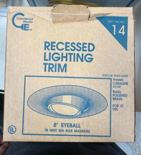 (2)- 8" EYEBALL RECESSED LIGHTING TRIM