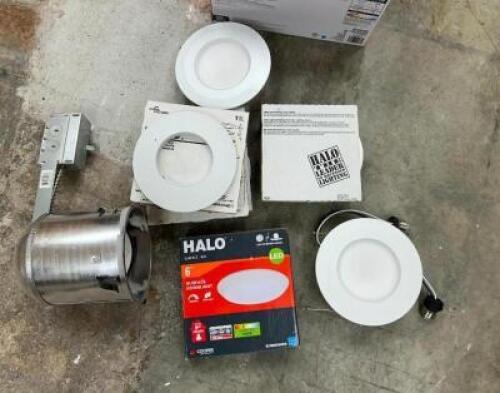 ASSORTED LIGHTS AND LIGHT COVERS