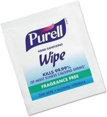 DESCRIPTION: (1) CASE OF APPROX (12) BOXES OF (40) INDIVIDUALLY WRAPPED WIPES BRAND/MODEL: PURELL HAND SANITIZING RETAIL$: $200.00 EA QTY: 1