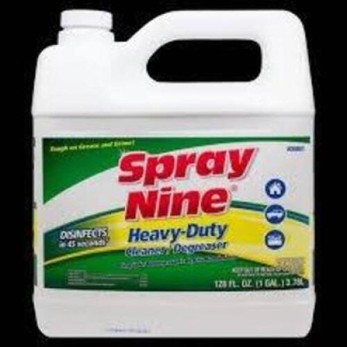 DESCRIPTION: (1) HEAVY-DUTY DEGREASER BRAND/MODEL: SPRAY NINE #26801 SIZE: 1 GALLON RETAIL$: $27.99 EA QTY: 1