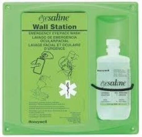 DESCRIPTION: (1) EYEWASH WALL STATION BRAND/MODEL: EYESALINE RETAIL$: $62.00 EA QTY: 1