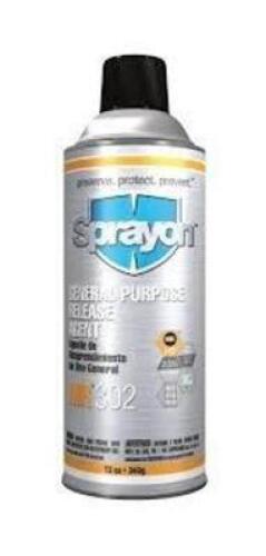 DESCRIPTION: (6) GENERAL PURPOSE RELEASE AGENT BRAND/MODEL: SPRAYON #MR302 SIZE: 12 OZ RETAIL$: $12.59 EA QTY: 6