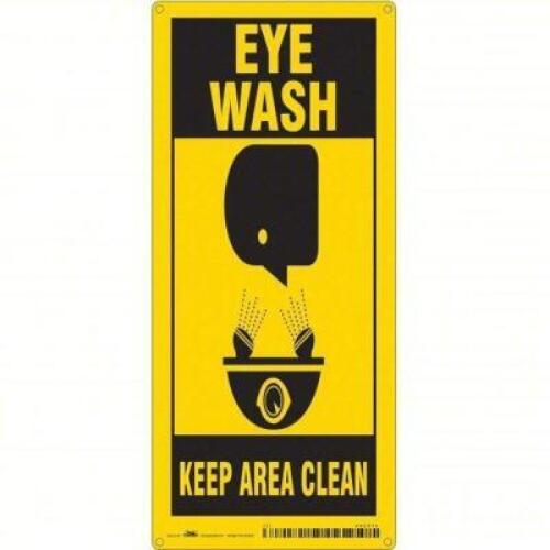 DESCRIPTION: (1) SAFETY SIGN BRAND/MODEL: BRADY #485Y74 INFORMATION: EYE WASH STATION SIZE: 18X8 RETAIL$: $12.47 EA QTY: 1