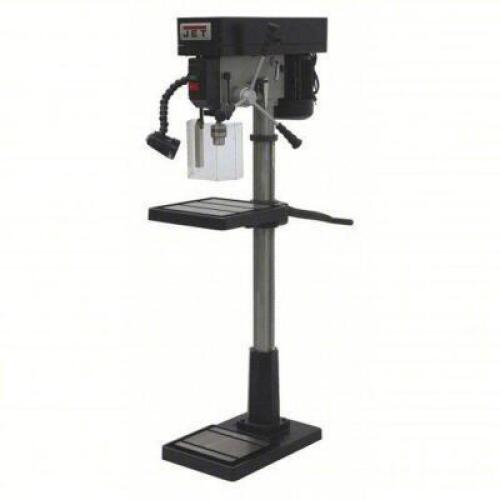 DESCRIPTION: (1) FLOOR DRILL PRESS BRAND/MODEL: JET #49LX95 INFORMATION: SEE INSPECTION FOR ALL PARTS, BELT, FIXED, SINGLE PHASE, 115/230 V AC RETAIL$