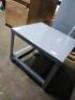 DESCRIPTION: (1) WORK TABLE BRAND/MODEL: DURHAM INFORMATION: GRAY, STEEL SIZE: 30" W X 28" W X 24" H RETAIL$: $423.99 EA QTY: 1 - 3