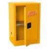 DESCRIPTION: (1) FLAMMABLES SAFETY CABINETINFORMATION: YELLOW, STEELSIZE: APPROX 18" X 23" X 35"RETAIL$: $885.00 EAQTY: 1