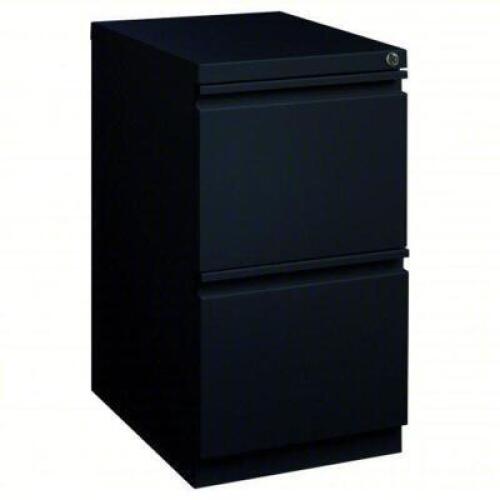 DESCRIPTION: (1) VERTICAL FILING CABINETBRAND/MODEL: HIRSH #415G59INFORMATION: BLACK, STEEL, 2 DRAWERSSIZE: 27 3/4" H X 19-7/8" D X 15" WRETAIL$: $283.86 EAQTY: 1
