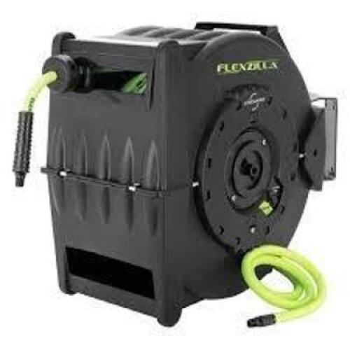 DESCRIPTION: (1) RETRACTABLE AIR HOSE REEL BRAND/MODEL: FLEXZILLA #L8305FZ INFORMATION: BLACK SIZE: 3/8" X 50' RETAIL$: $175.99 EA QTY: 1