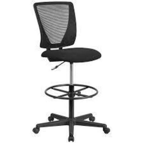 DESCRIPTION: (1) COMPUTER DESK CHAIR BRAND/MODEL: FLASH FURNITURE #889142077480 INFORMATION: BLACK, ERGONOMIC SIZE: 49.25" H RETAIL$: $168.38 EA QTY: