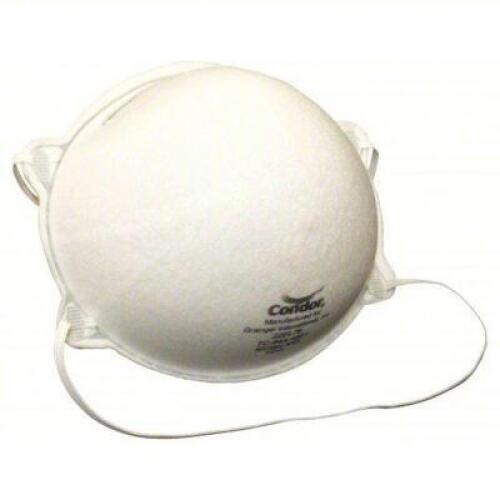 DESCRIPTION: (12) DISPOSABLE RESPIRATOR BRAND/MODEL: CONDOR #22EL81 INFORMATION: WHITE, NON ADJUSTABLE, METAL NOSE CLIP SIZE: MEDIUM RETAIL$: $23.25 T