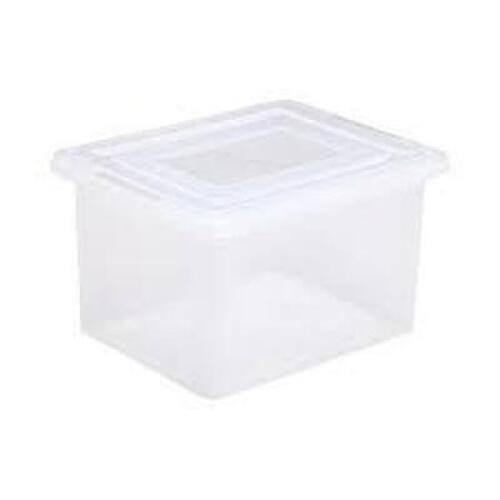 DESCRIPTION: (1) FILE BOXBRAND/MODEL: IRIS #FB-21EINFORMATION: CLEAR, SEE INSPECTIONSIZE:&nbsp;18.1 in l, 14.3 in w, 10.8 in hRETAIL$: $12.99 EAQTY: 1
