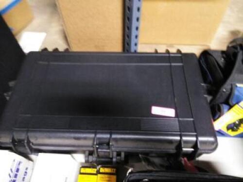 DESCRIPTION: (1) WEATHERPROOF STORAGE BOX, HARD CASE INFORMATION: BALCK SIZE: 27" X 15"X 8" QTY: 1