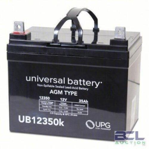 DESCRIPTION: (1) SEALED LEAD ACID BATTERY BRAND/MODEL: 54XH42 INFORMATION: 12V DC, 35 Ah Capacity, SIZE: 6.26 in Ht, 5.19 in Wd, 7.75 in Dp RETAIL$: $