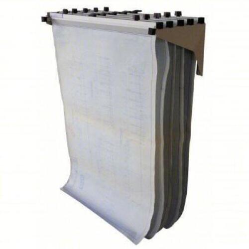 DESCRIPTION: (1) WALL MOUNTED VERTICAL FILE BRAND/MODEL: 4KH74 SIZE: 7 3/4 in Overall Ht, 11 1/2 in Overall Dp, 12 Clamps RETAIL$: $61.37 EA QTY: 1