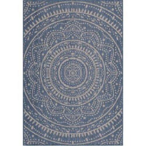 DESCRIPTION: (1) OUTDOOR AREA RUG BRAND/MODEL: MAINSTAYS INFORMATION: BLUE RETAIL$: $40.00 SIZE: 5X7 QTY: 1