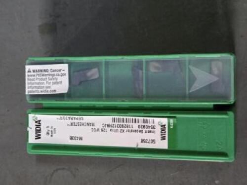 DESCRIPTION: (30) "SEPARATOR" X2 ULTRA CARBIDE GROOVING INSERTS BRAND/MODEL: WIDIA 3540929 SIZE: .126" WOC RETAIL$: $243.60 QTY: 30