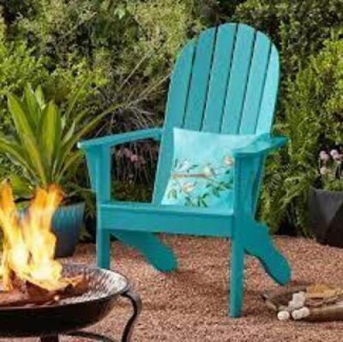 DESCRIPTION: (2) OUTDOOR ADIRONDACK CHAIR BRAND/MODEL: MAINSTAYS INFORMATION: TURQUOISE RETAIL$: $78.00 EA SIZE: 34.50 x 26.50 x 40.00 QTY: 2