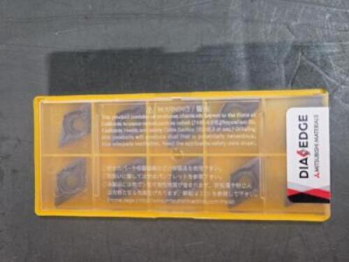DESCRIPTION: (30) CARBIDE TURNING INSERTS BRAND/MODEL: MITSUBISHI DCGT11T308-MJ VP10RT RETAIL$: $479.10 QTY: 30