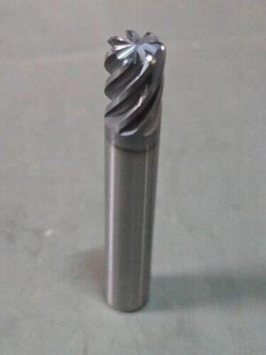 DESCRIPTION: (4) SOLID CARBIDE CORNER RADIUS END MILL BRAND/MODEL: MA FORD 119160 SIZE: 3/8" DIA 1/2" LOC 0.060CR RETAIL$: $265.21 QTY: 4