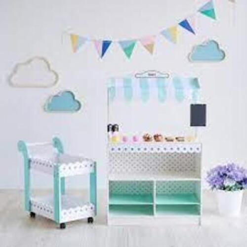 DESCRIPTION: (1) MY DREAM BAKERY SHOP DESSERT STAND BRAND/MODEL: TEAMSON #TD-13003A INFORMATION: WHITE RETAIL$: $100.00 SIZE: 35X7X20 QTY: 1