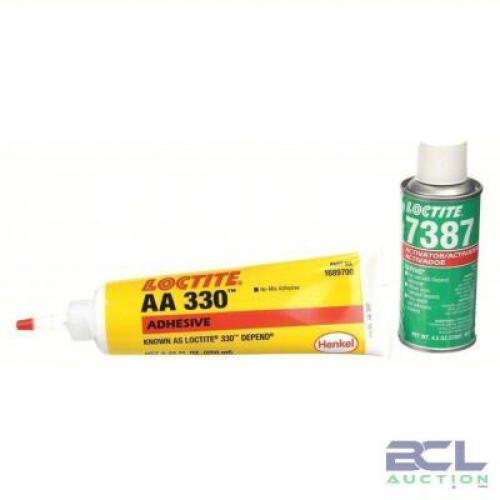 DESCRIPTION: (4) ACRYLIC ADHESIVE BRAND/MODEL: LOCTITE #4KL15 INFORMATION: AA 330, ACTIVATOR CURED, 250 ML, SYRINGE, YELLOW, GEL RETAIL$: $169.66 EA Q