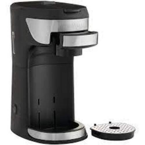 DESCRIPTION: (1) SINGLE SERVE COFFEE MAKER BRAND/MODEL: FARBERWARE INFORMATION: BLACK RETAIL$: $50.00 QTY: 1
