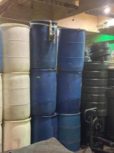 (6) - STANDARD WATER ANCHOR BARRELS (ENCLOSED) / 55 GALLON