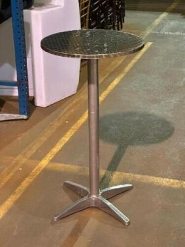 25" METAL COCKTAIL DINNING TABLE WITH FOLDING TOP